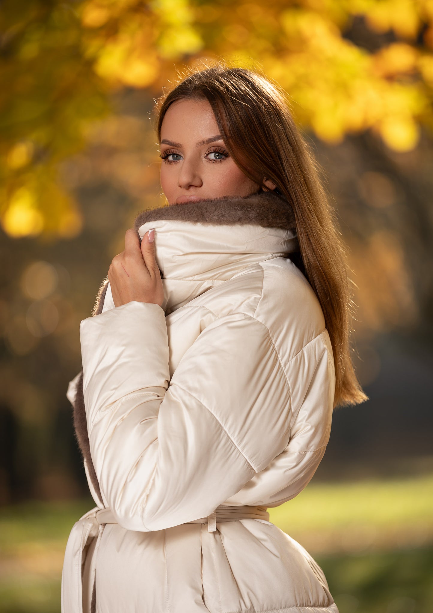 Eco-fur coat