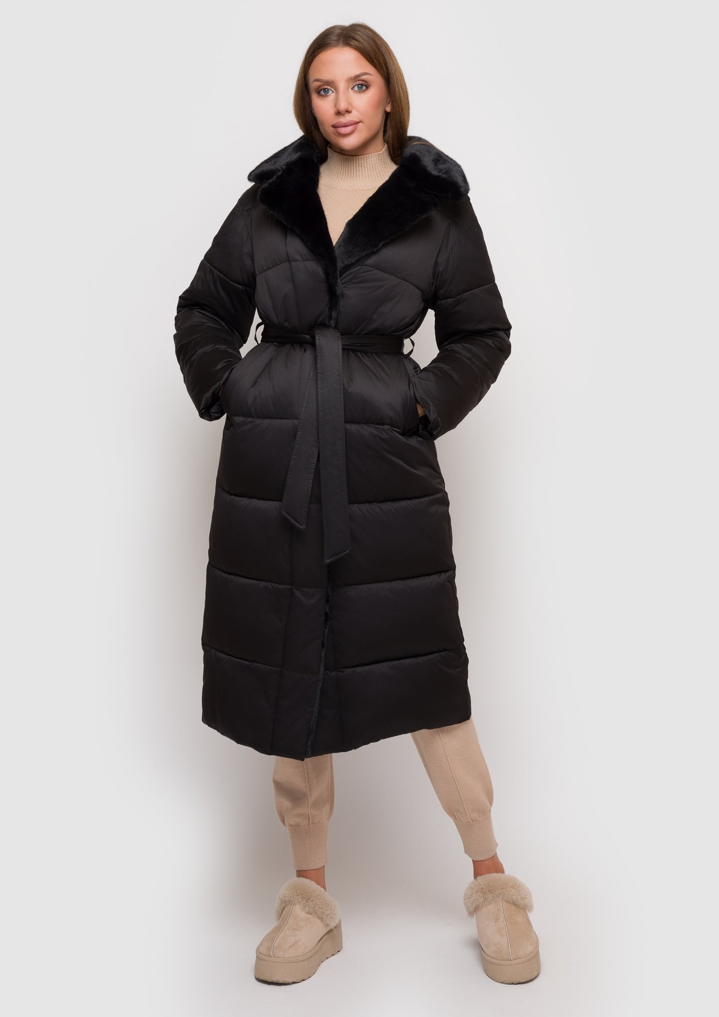 Eco-fur coat