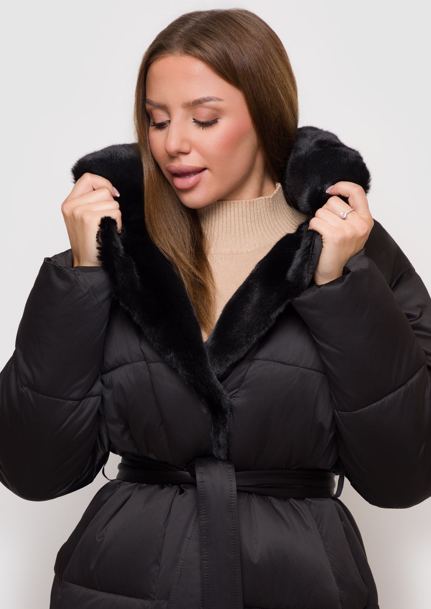Eco-fur coat