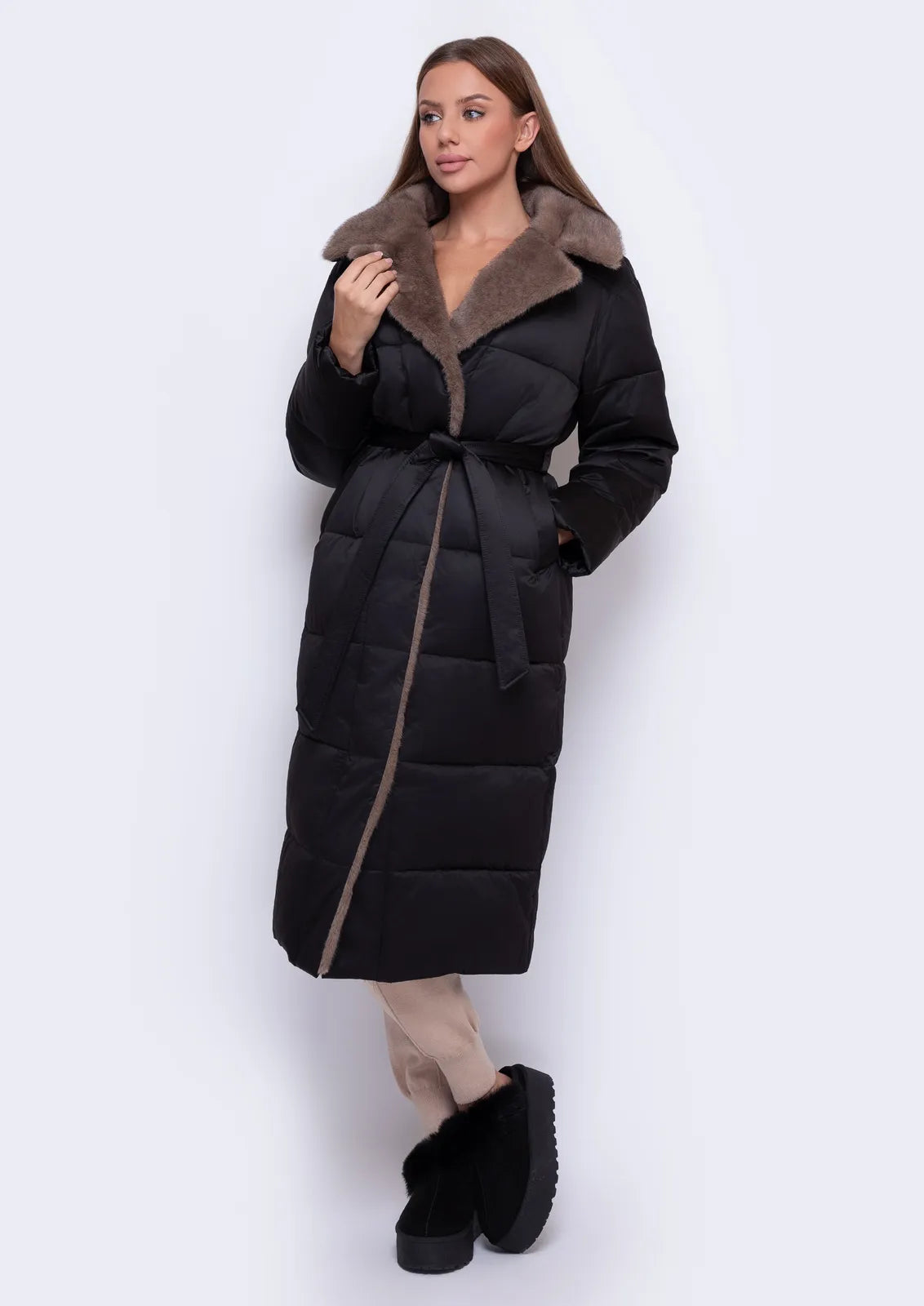 Eco-fur coat