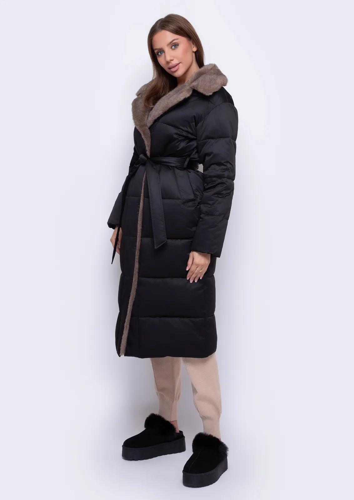 Eco-fur coat