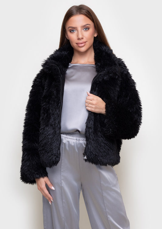 Eco-fur coat