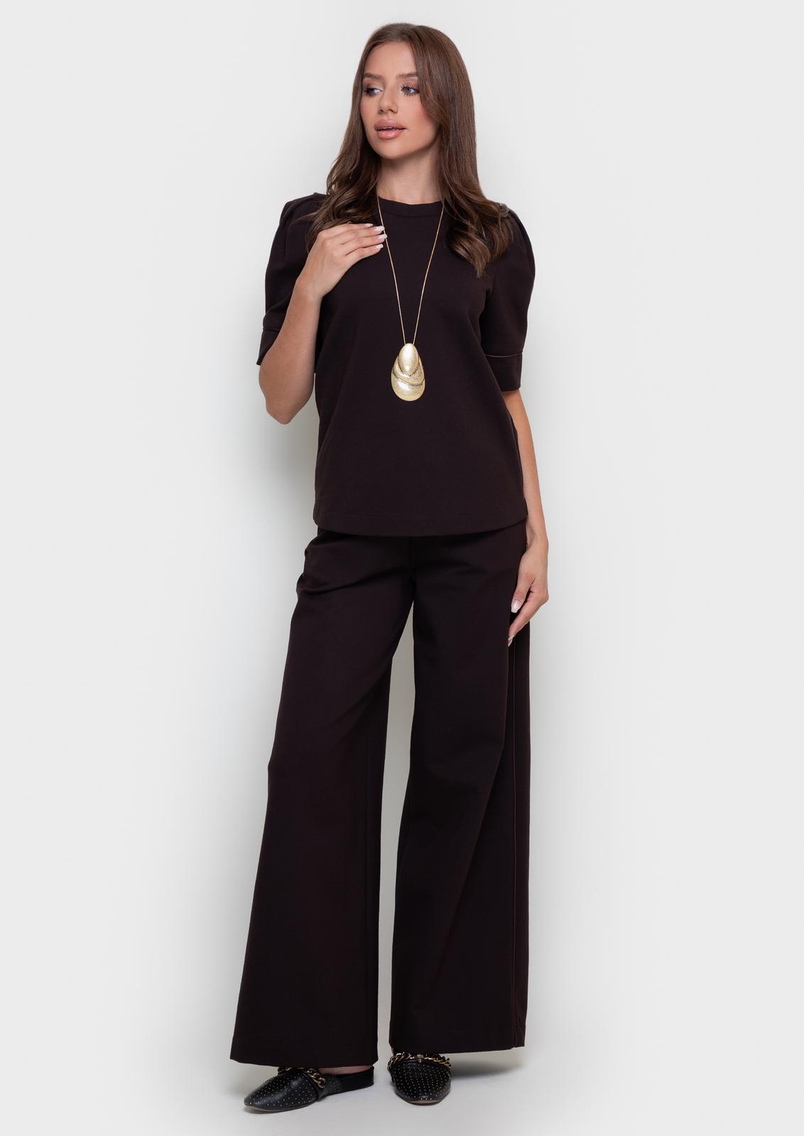 Brown knit suit