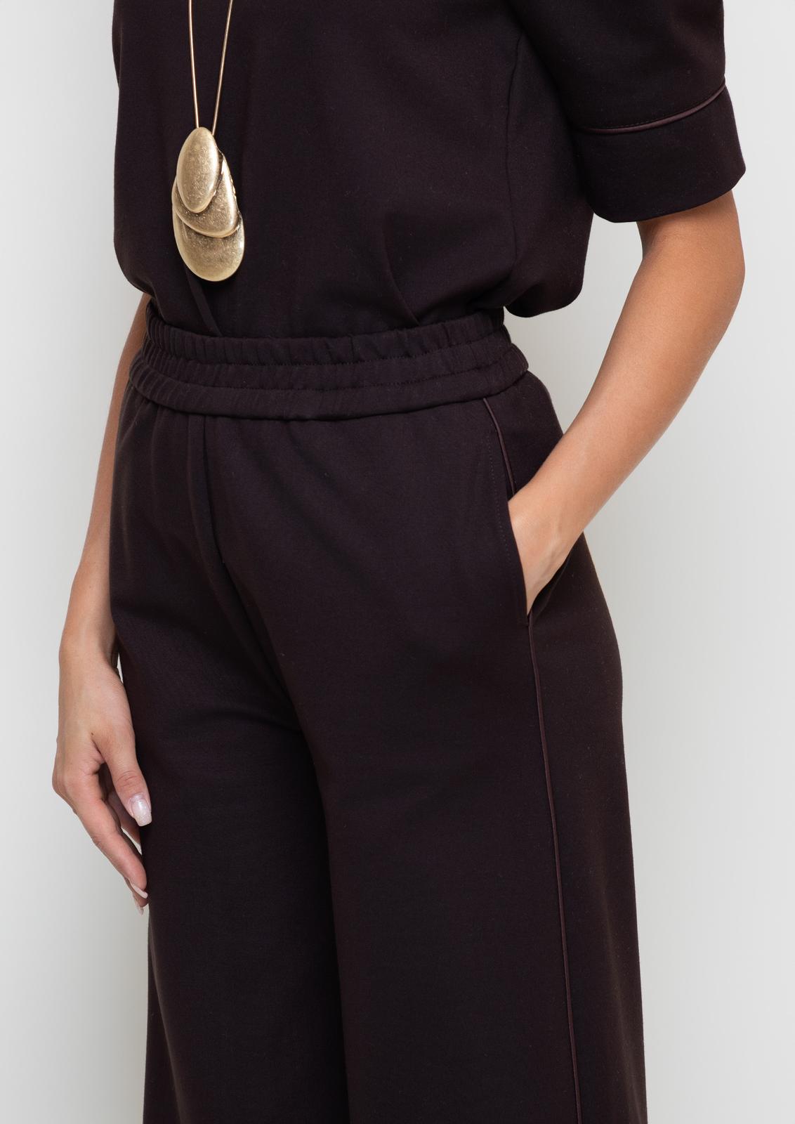 Brown knit suit