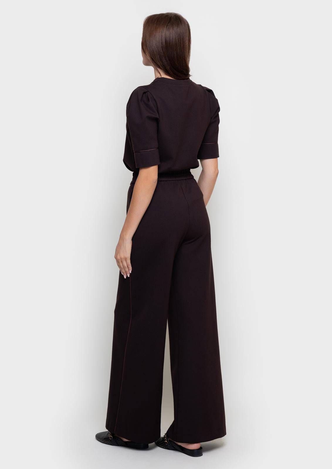 Brown knit suit